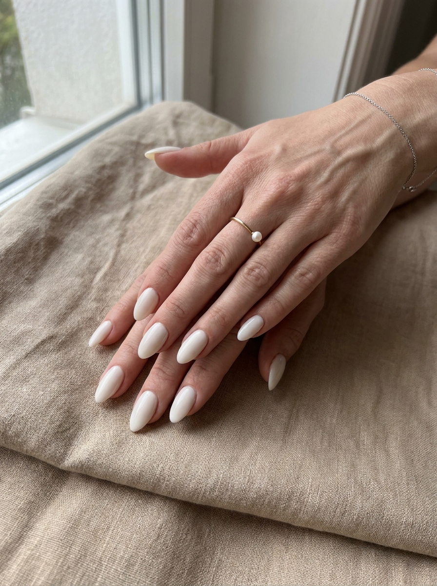 Soft White Nails